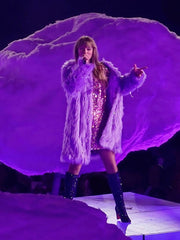 Taylor Swift Purple Fur Coat
