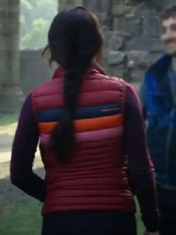 Olivia Cooke The Girlfriend 2025 Cherry Laine Puffer Vest

