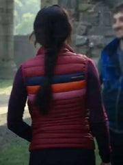 Olivia Cooke The Girlfriend 2025 Cherry Laine Puffer Vest

