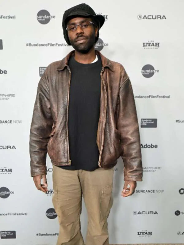 The Invite 2026 Premiere Devonté Hynes Brown Leather Jacket 