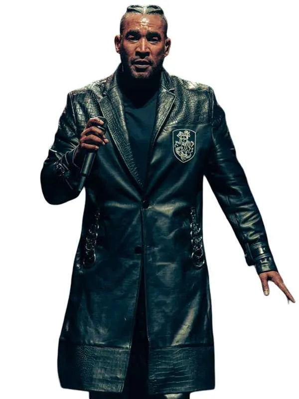 The Last King World Tour 2026 Don Omar Black Leather Coat
