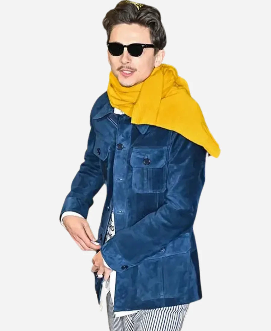 The Late Show With Stephen Colbert Timothee Suede jacket