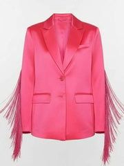 Britnee Kellogg The Road 2025 Pink Fringe Blazer
