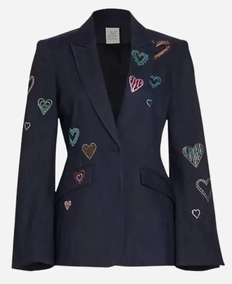 Savannah Guthrie The Today Show 2024 Heart Denim Blazer