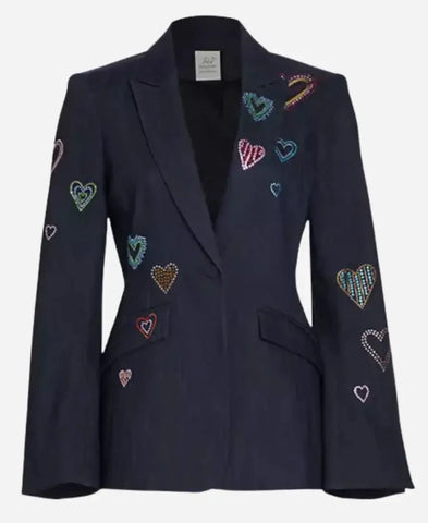 Savannah Guthrie The Today Show 2024 Heart Denim Blazer