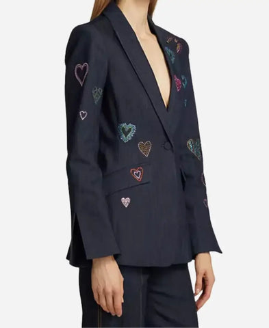 Savannah Guthrie The Today Show 2024 Heart Denim Blazer