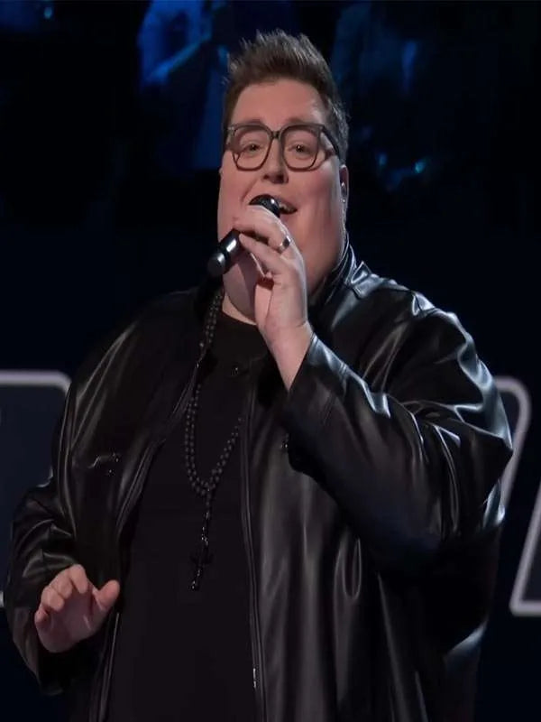 Jordan Smith The Voice 2026 Black Leather Jacket