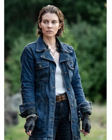 The Walking Dead Lauren Cohan Denim Coat | Stylish & Trendy