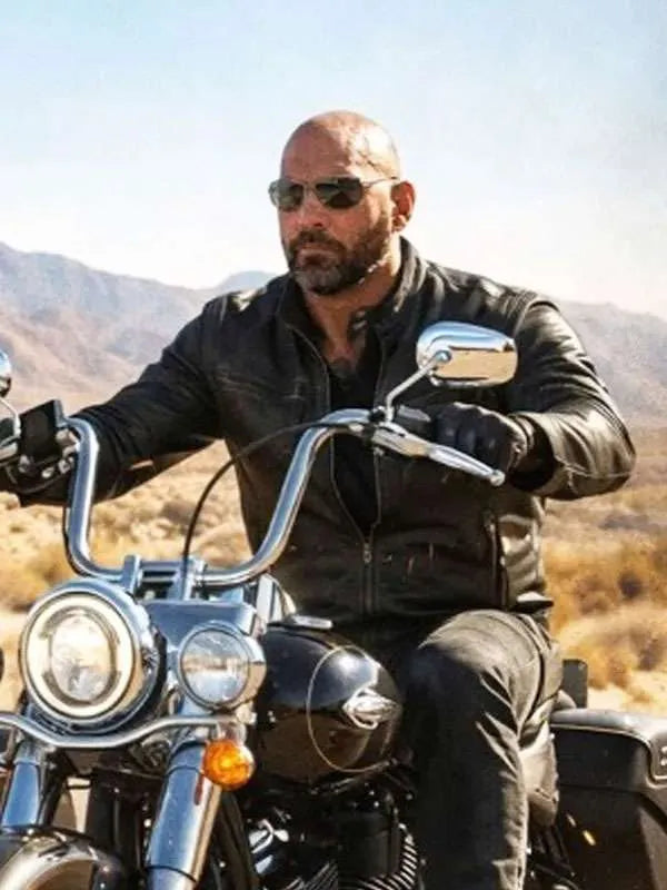 Dave Bautista The Wrecking Crew Black Leather Jacket