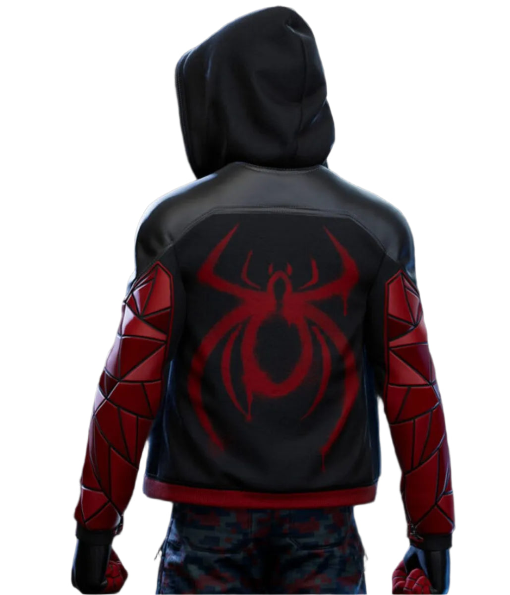 The End Spider-Man Miles Morales Black and Red Hoodie