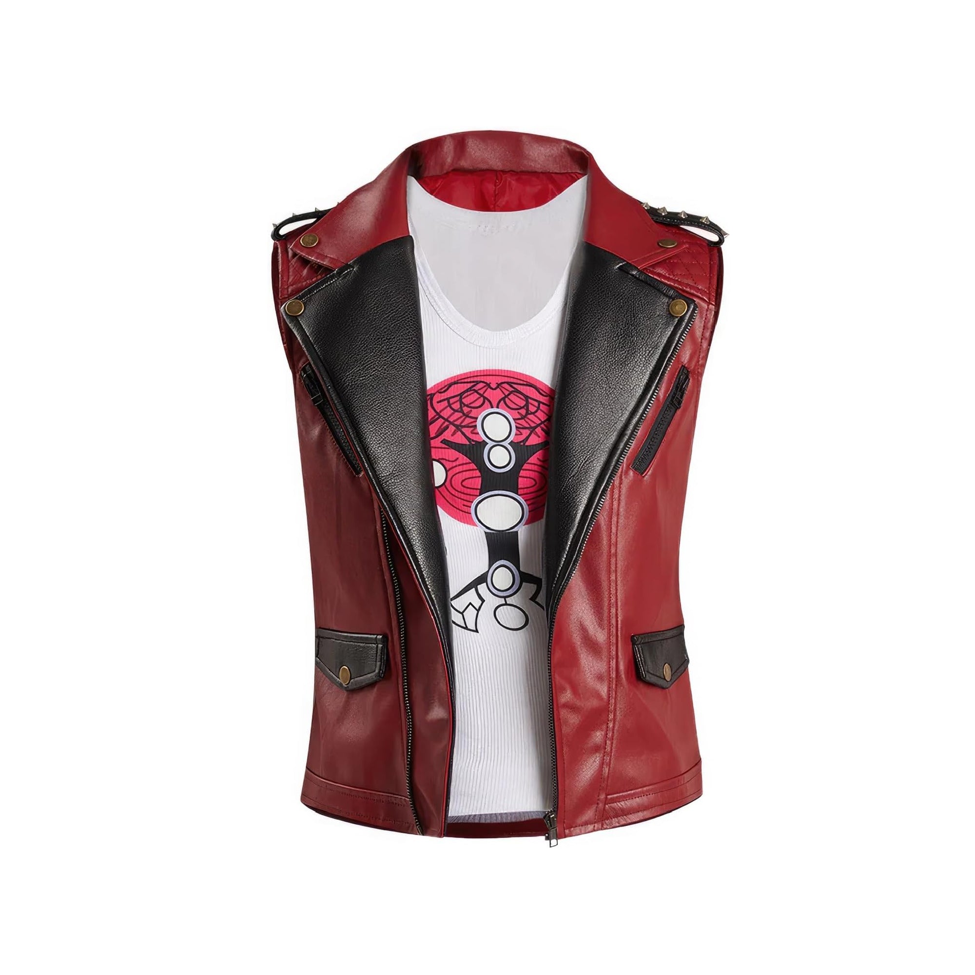 Thor Love And Thunder Chris Cosplay Club Biker Style Real Lambskin Leather Vest