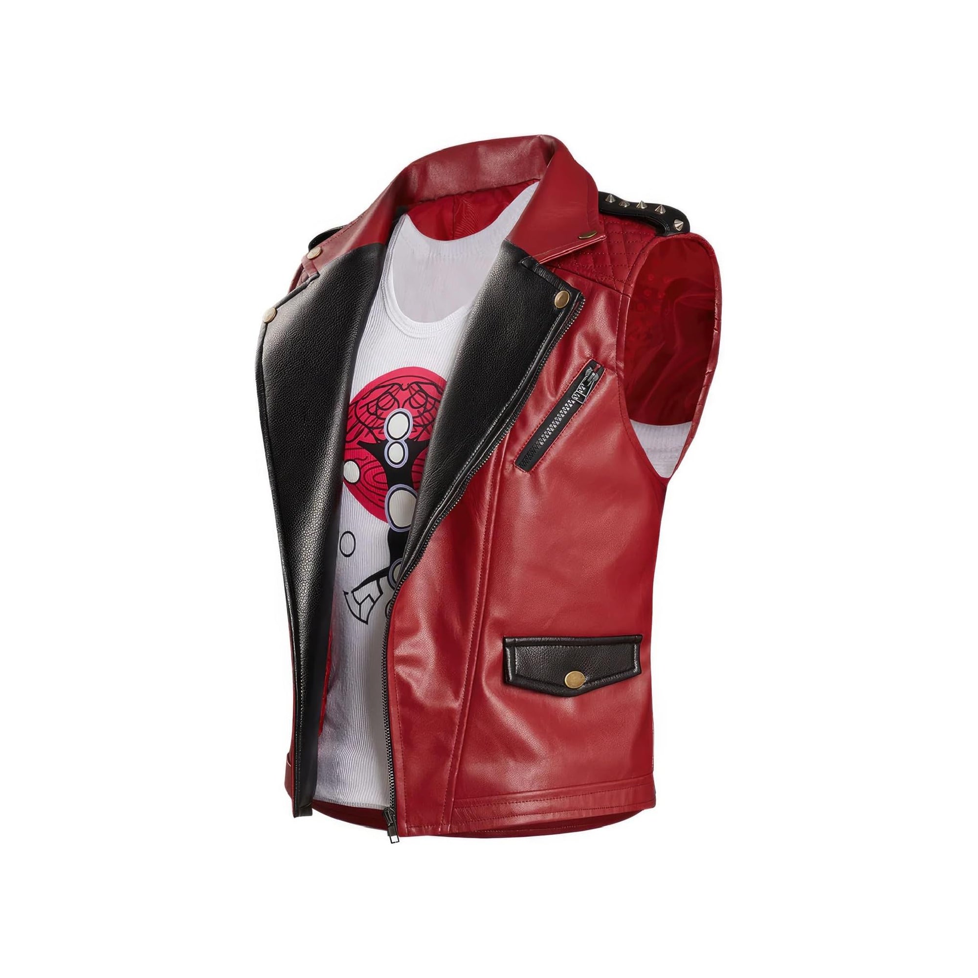 Thor Love And Thunder Chris Cosplay Club Biker Style Real Lambskin Leather Vest