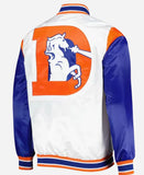 Denver Broncos Throwback Warm Up Pitch Satin Jacket