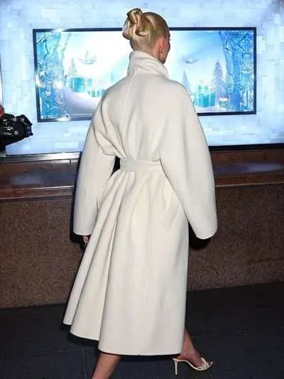 Anya Taylor Joy NYC 2025 White Trench Coat
