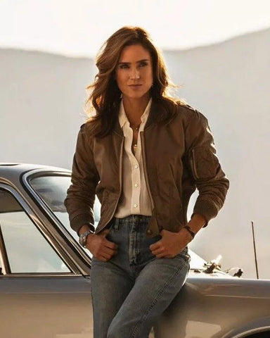 Top Gun Maverick Jennifer Connelly Brown Jacket