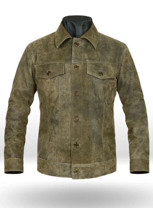 Transformers Age of Extinction Mark Wahlberg Suede Leather Jacket