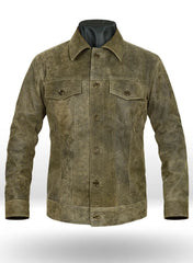 Transformers Age of Extinction Mark Wahlberg Suede Leather Jacket