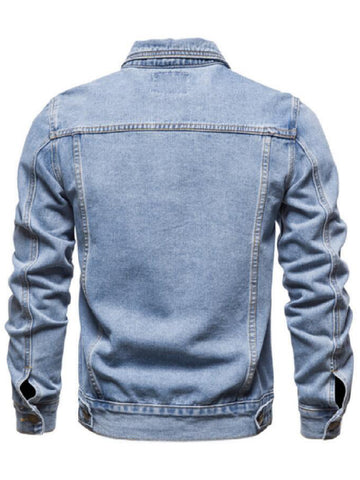 Sky Blue Denim Jacket | Pocket Style Jeans Trucker Jacket