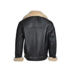 Unisex Aviator B3 Bomber Shearling Fur Leather Jacket