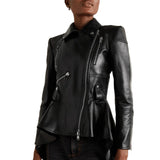 Peplum Jacket in Black