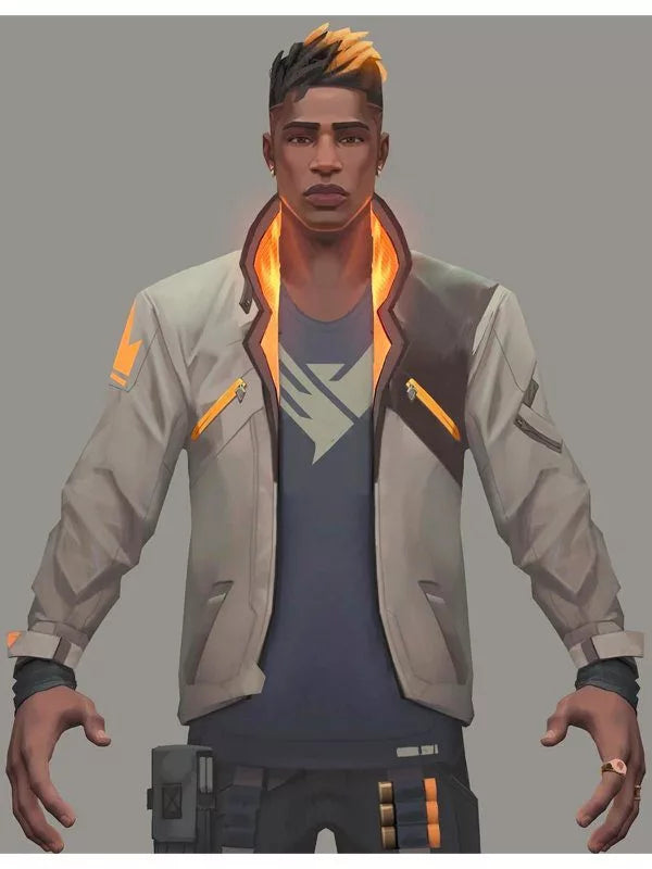 Valorant Phoenix Fiery Leather Jacket