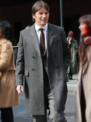 Josh Hartnett Verity Grey Wool Trench Coat