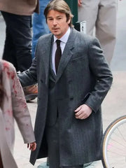 Josh Hartnett Verity Grey Wool Trench Coat