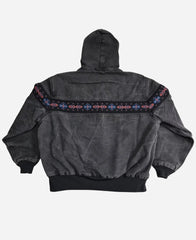 Vintage Carhartt Aztec Black Hooded Cotton Blend Jacket