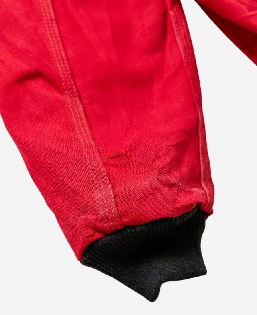 Vintage Carhartt Red Hooded Bomber Jacket
