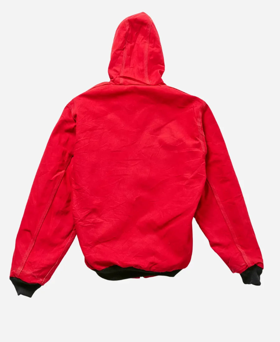 Vintage Carhartt Red Hooded Bomber Jacket