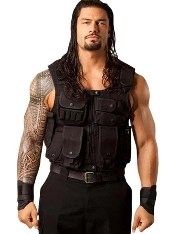 WWE ROMAN REIGNS TACTICAL BLACK VEST