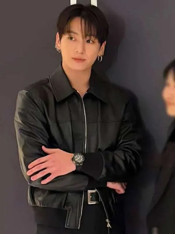 Jung Kook Watch Event 2026 Leather Jacket
