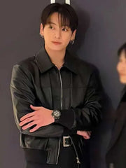 Jung Kook Watch Event 2026 Leather Jacket

