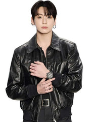 Jung Kook Watch Event 2026 Leather Jacket
