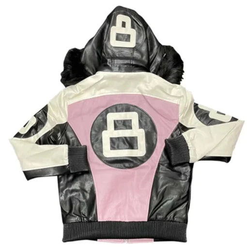 Ball Pool Logo Fur Hooded Black & White Men’s Jacket