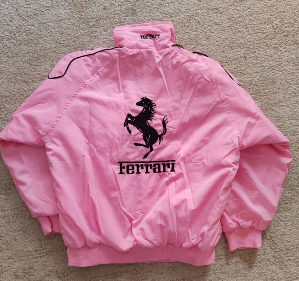 Ferrari F1 Vintage Pink Racing Jacket 