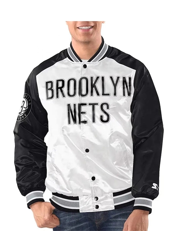 Brooklyn Nets Satin Varsity Jackets