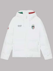 Winter Olympics 2026 Team Italy White Puffer Jacket