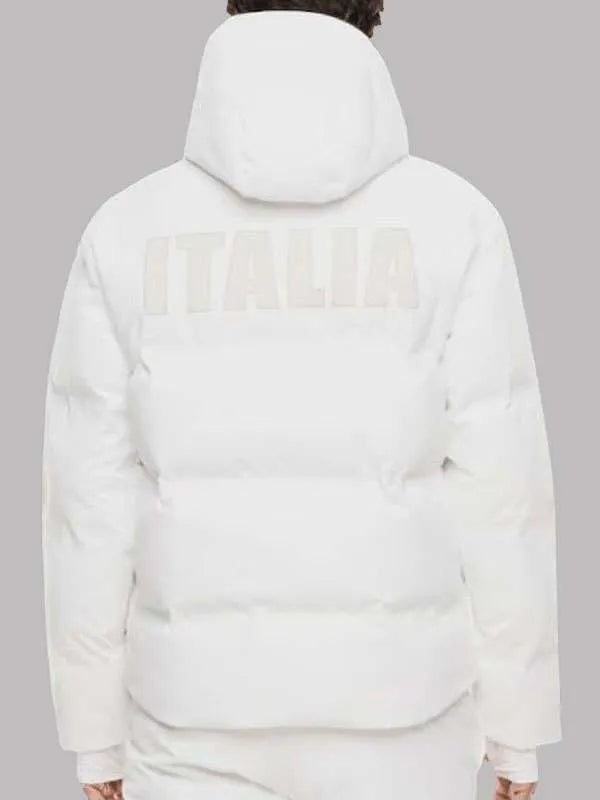 Winter Olympics 2026 Team Italy White Puffer Jacket