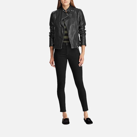 Cafe Racer Leather Jacket | Classic Women’s Biker Jacket