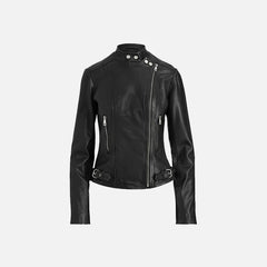 Cafe Racer Leather Jacket | Classic Women’s Biker Jacket