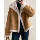 Women Aviator Faux Fur Winter Jacket