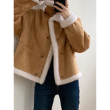 Women Aviator Faux Fur Winter Jacket