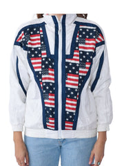 American Flag's Stars and Stripes Windbreaker Jacket