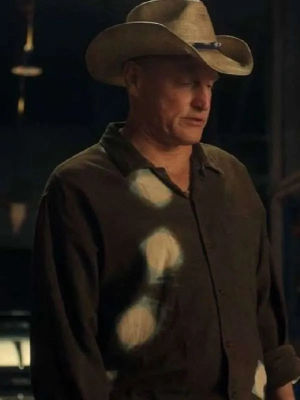 Brothers 2026 Woody Harrelson Brown Shirt
