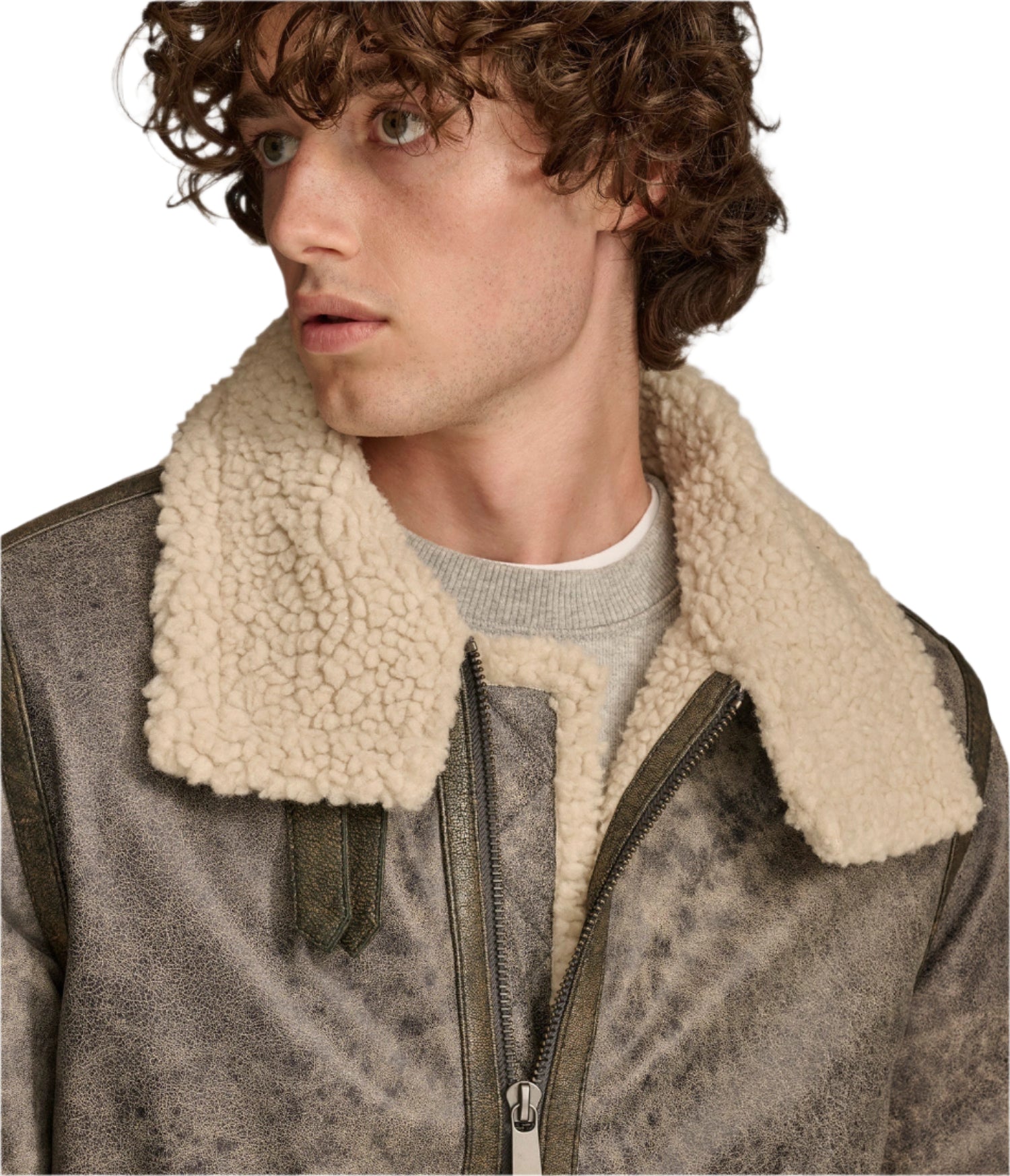 Xander Aviator Shearling Leather Jacket
