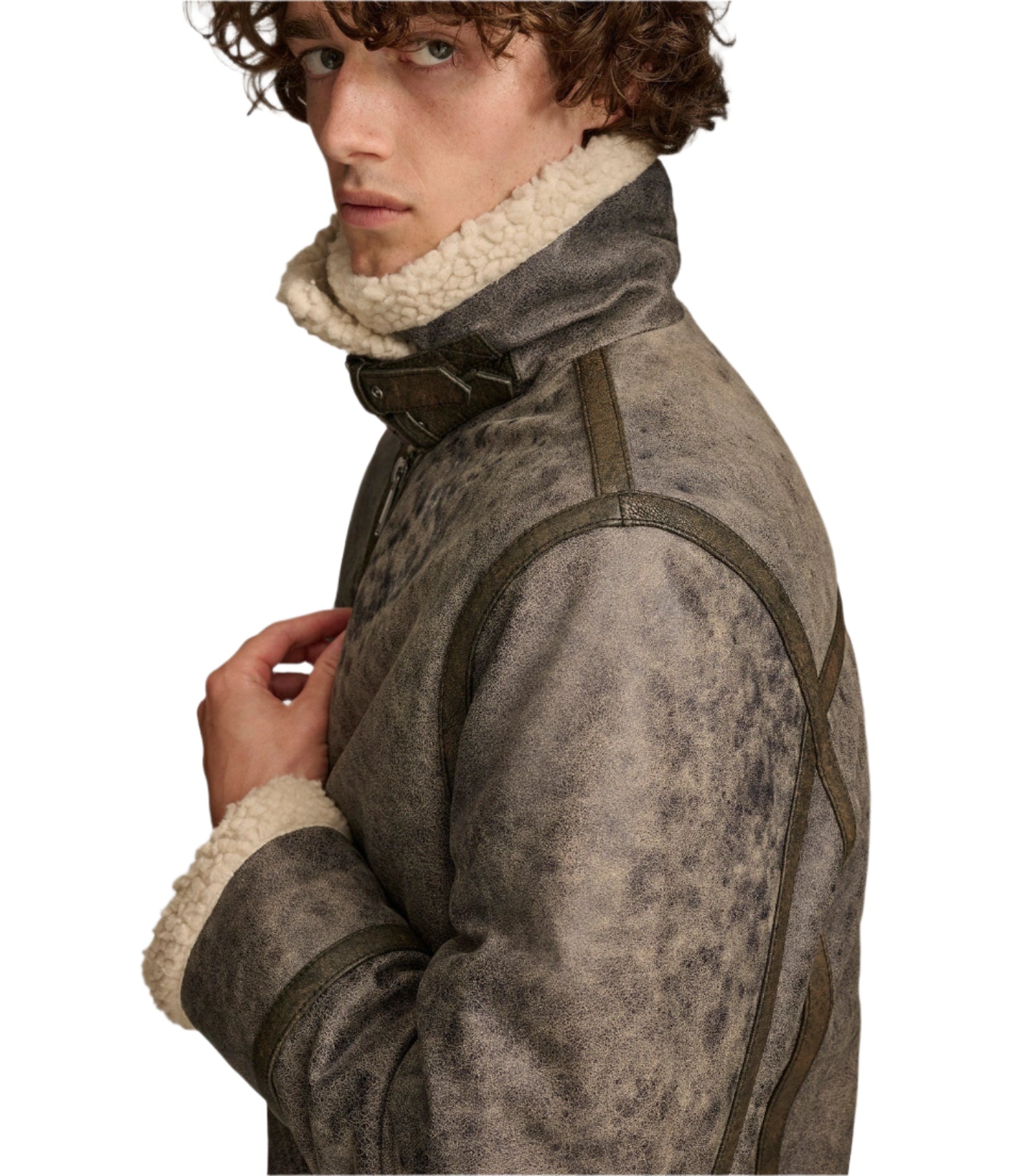 Xander Aviator Shearling Leather Jacket