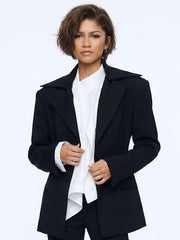 Zendaya Rome 2026 Black Oversized Blazer
