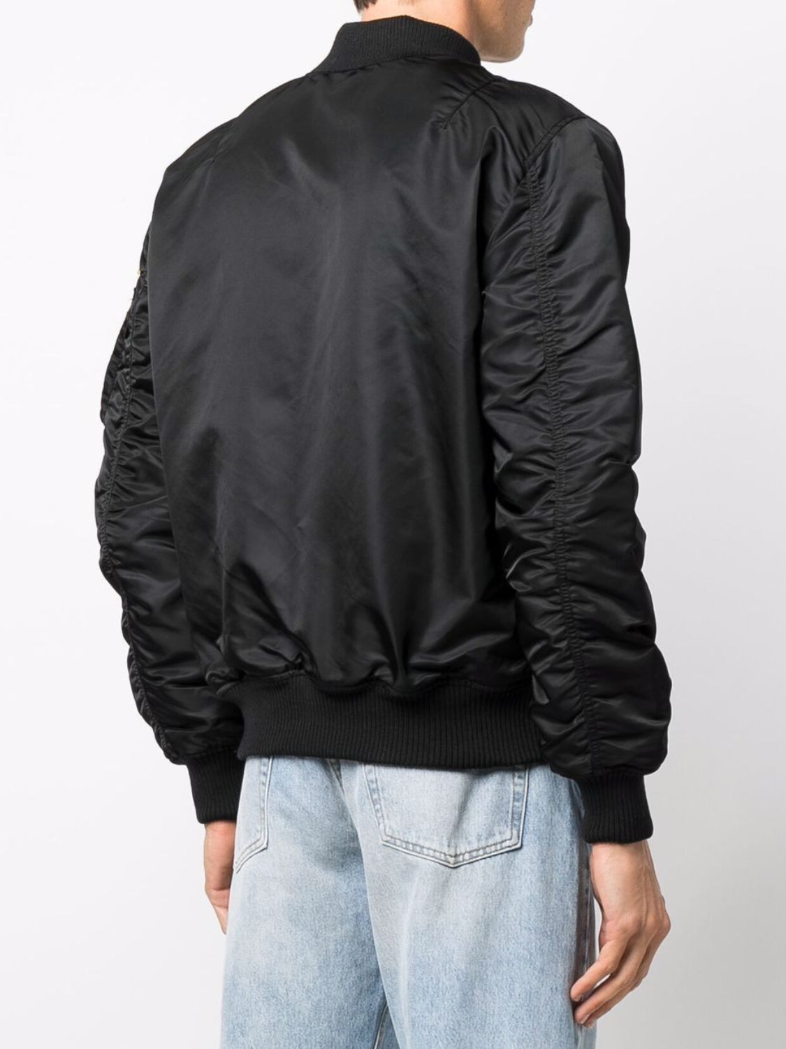 Apollo MA-1 Black Bomber Jacket | Men's Flight Aviator Bomber Jacket