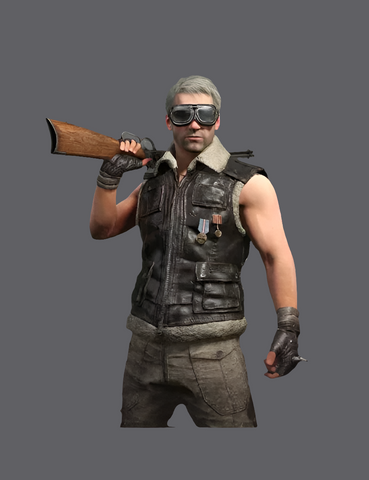 PUBG Biker Shearling Fur Leather Vest